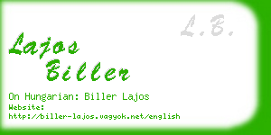 lajos biller business card